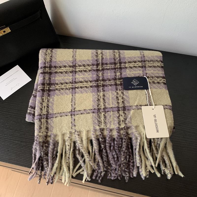 Retro Red Plaid Women Men Scarf Winter Preppy Style Warm Scarve Pashmina Tassel Mujer Female Foulard Bufanda Wrap Shawls Unisex