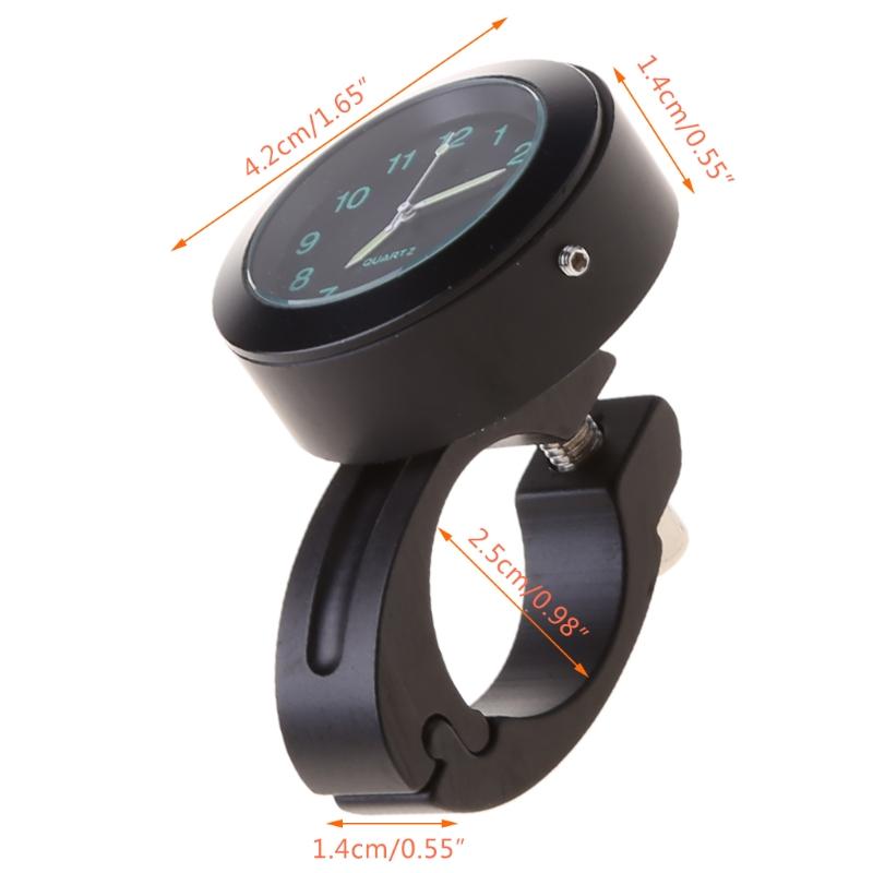 Univerzální motocyklové hodinky Motocyklové hodinky Vodotěsné nárazuvzdorné hliníkové hodiny se sponou