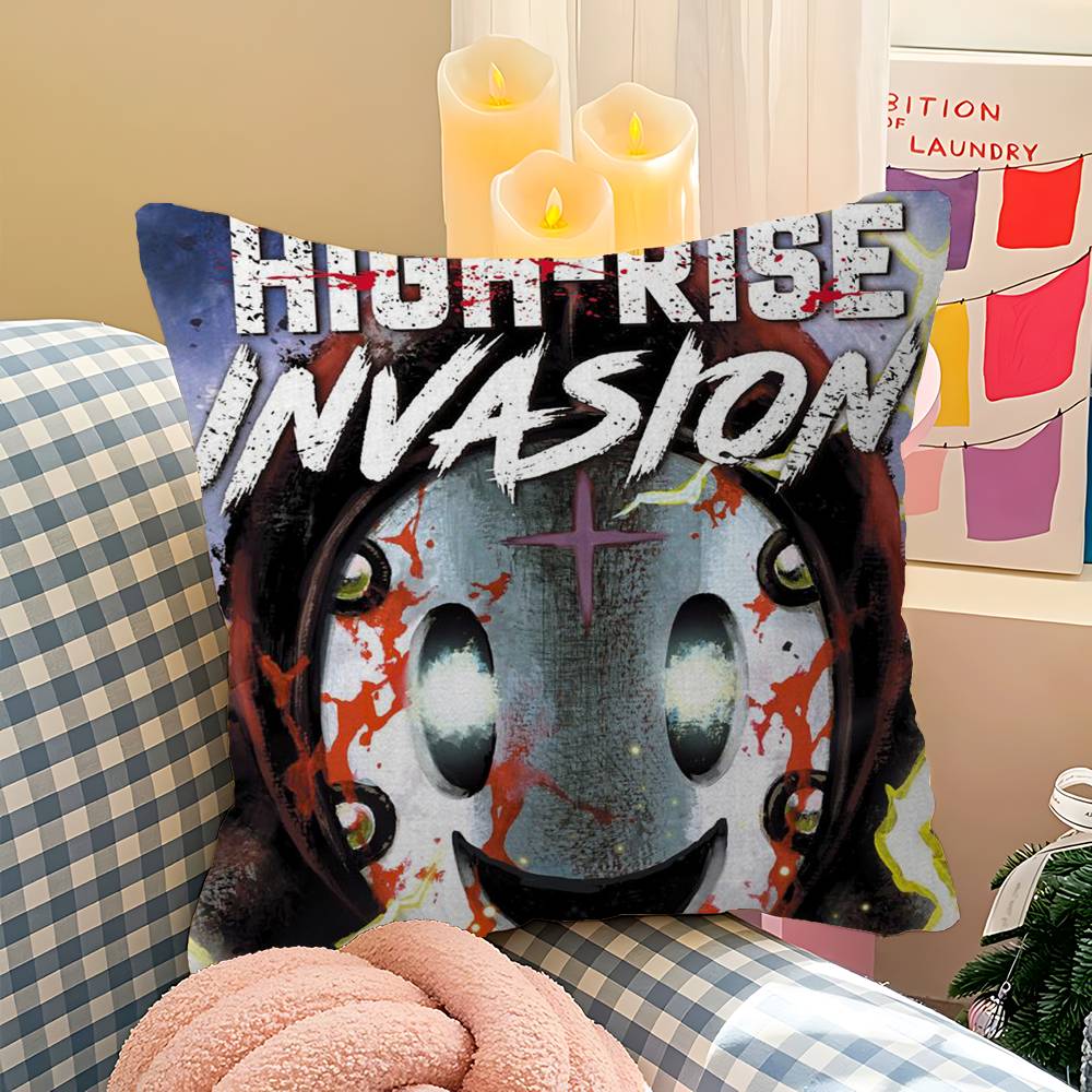 

High-Rise Invasion Pillow Gifts Home Office Furnishings Bedroom Sofa Car Cushion Cover Case 45x45cm 12x12Inch