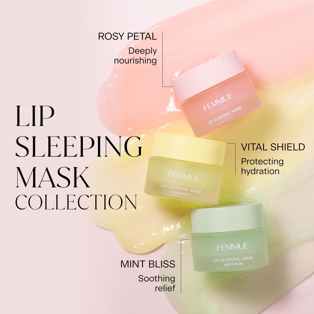 FEMMUE Lip Sleeping Mask VS Lip Authentic Japanese Product Month (Vita Shield) 15g, Care, Moisturizing, Hydrating, Plant-Based, (Approx. 3-4 Supply)