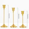 BAAJ-Metal Taper Candle Holders-Elegant Design, Set Of 3-Perfect For Table Centerpieces& Wedding Decorations