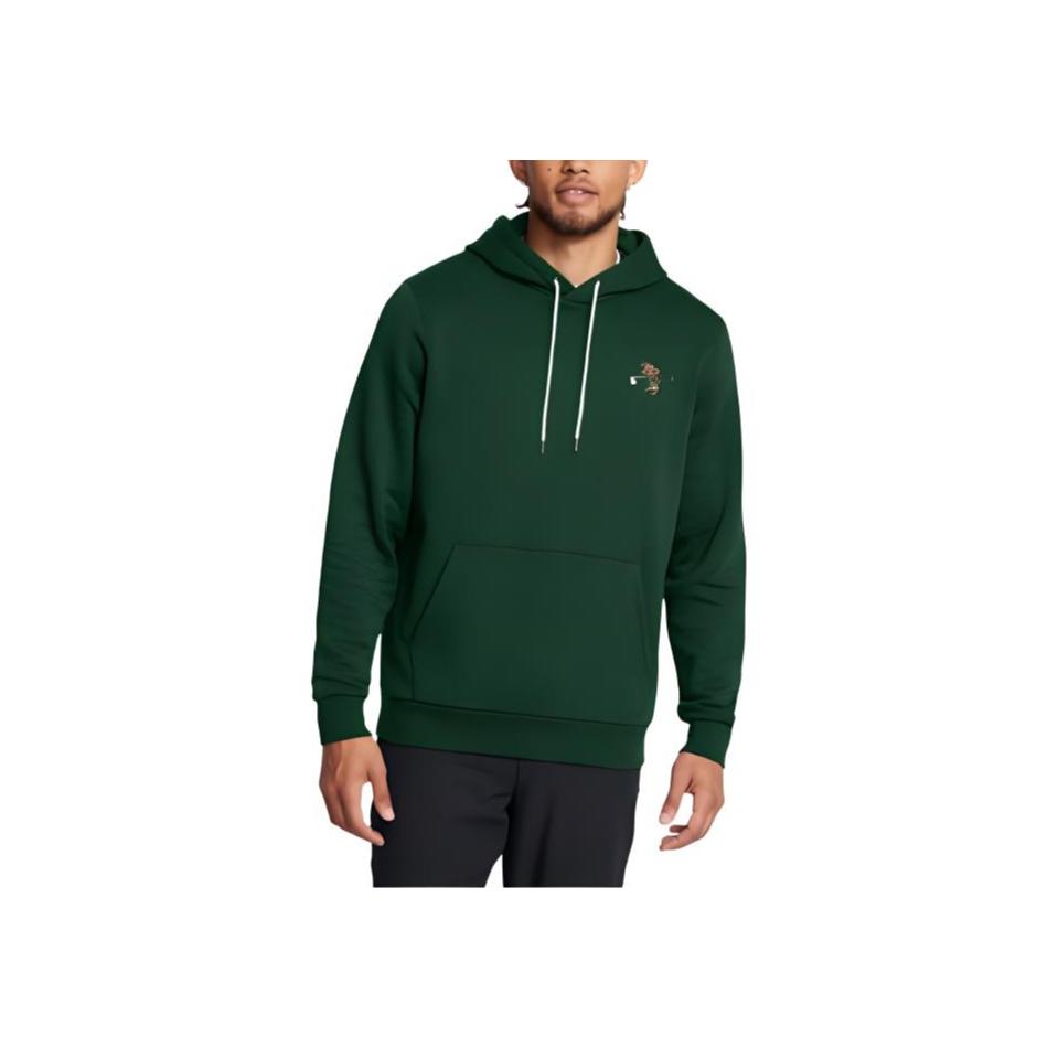Under Armour UA Icon Goin Under Letter Print Hoodie Men Hoodies Green 1387135-301
