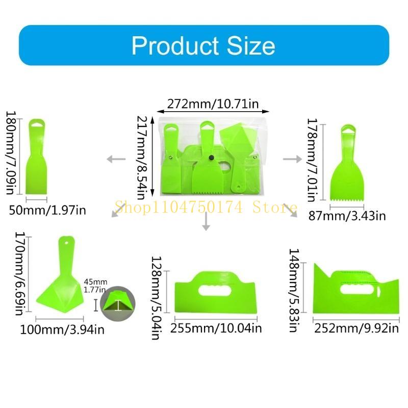 Multiple Size Plastic Putty Scraper Set For Home Improvement Efficient Spackling top sale