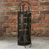 5-in-1 fireplace set, fireplace accessories, shovel, poker, brush, stand