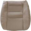 NLQR Front Driver Side Bottom Replacement Microfiber Leather Seat Cover Tan Compatible with Ford F250 F350 F450 F550 Lariat 2002 2003 2004 2005 2006