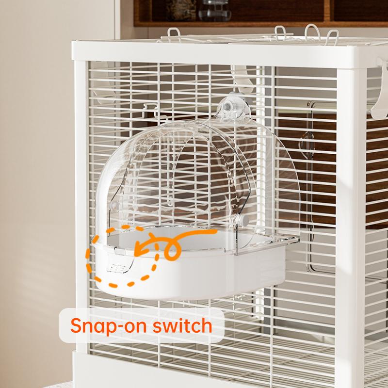 3 In 1 Multifunction Bird Bath for Cage Parakeet Bath Parakeet Bird Bath Bird Cage Bath for Feeding& Resting Acrylic Bathtub Box