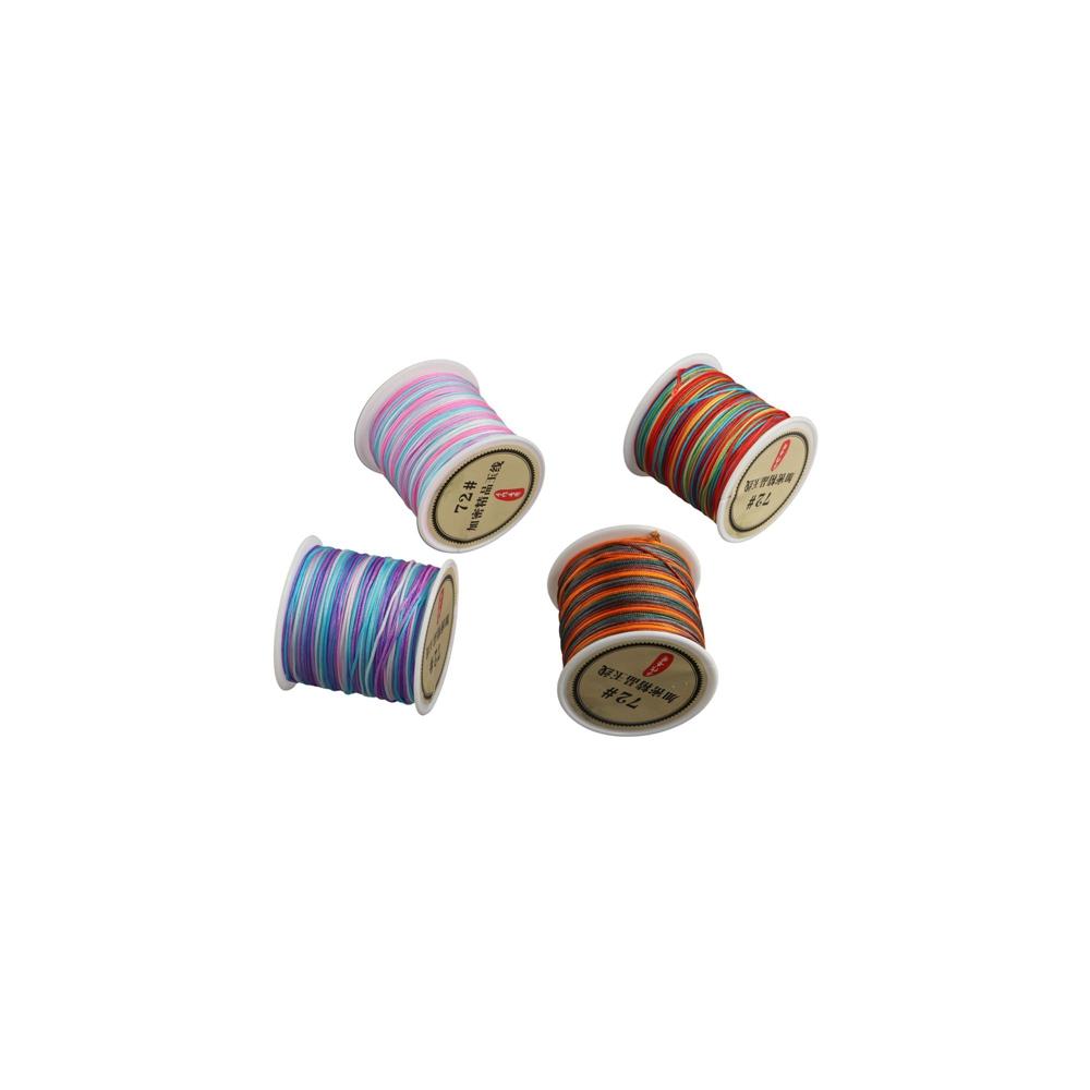 Beading DIY Rainbow Sewing Chinese Knot Polyester Macrame Cord Thread Cord Braided String Rope