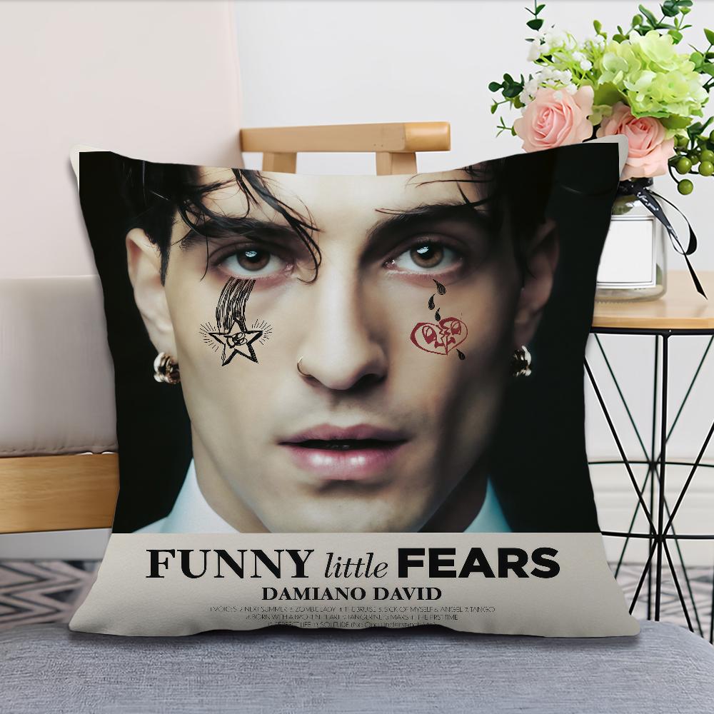 Rock Singer DDamiano David cushion cover Pillow Case Square Cushion Room Bedroom Headboard Sofa Living Backrest Nap Time