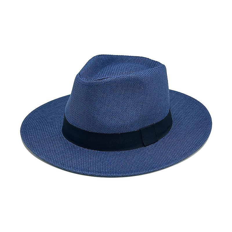 Spring and Summer Vacation Beach Hat Female British Top Hat Sun Protection Wide Brim Beach Male Panama Couple Straw Hat