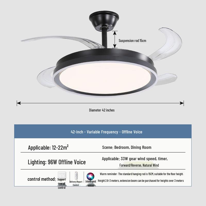 2026 New Model Flush Mount Ceiling Fan with Integrated Light for Living, Dining & Bedroom