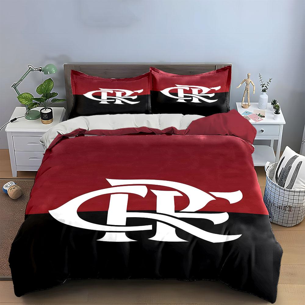 Monogram "CRF" on stripes. Bedding sets Duvet cover sets Duvet covers Pillowcases(1*Duvet Cover 2*Pillowcases without duvet insert)