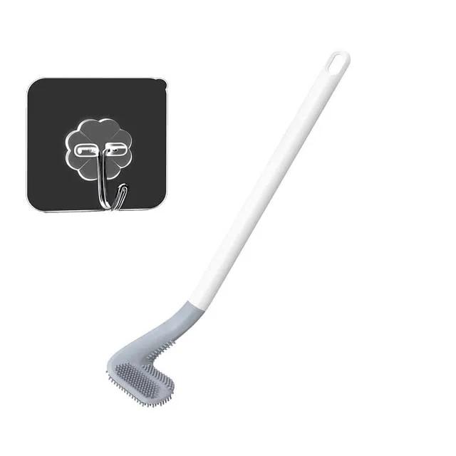 

Новая силиконовая щетка для унитаза Golf Soft Rubber с длинной ручкой, без мертвых клеток, щетка для чистки туалета с быстросохнущими аксессуарами для ванной комнаты серый