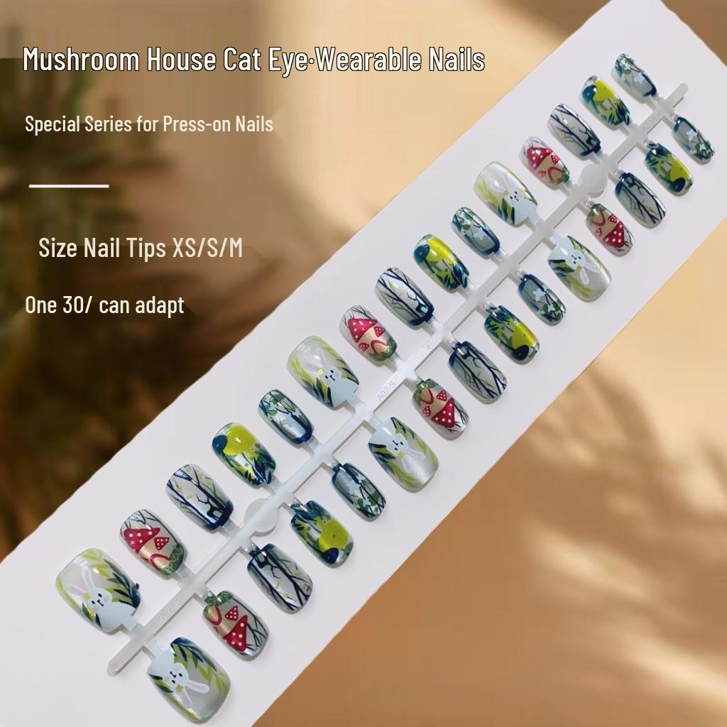 

Xiaohongshu Милые носимые накладные ногти «Кошачий глаз» по мотивам «Волшебника страны Оз»