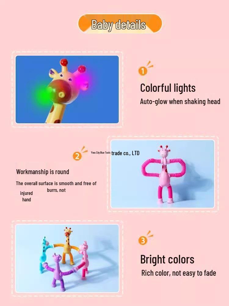 Retractable Giraffe Educational Toy - Perfect for Kids and Kindergarten Gifts