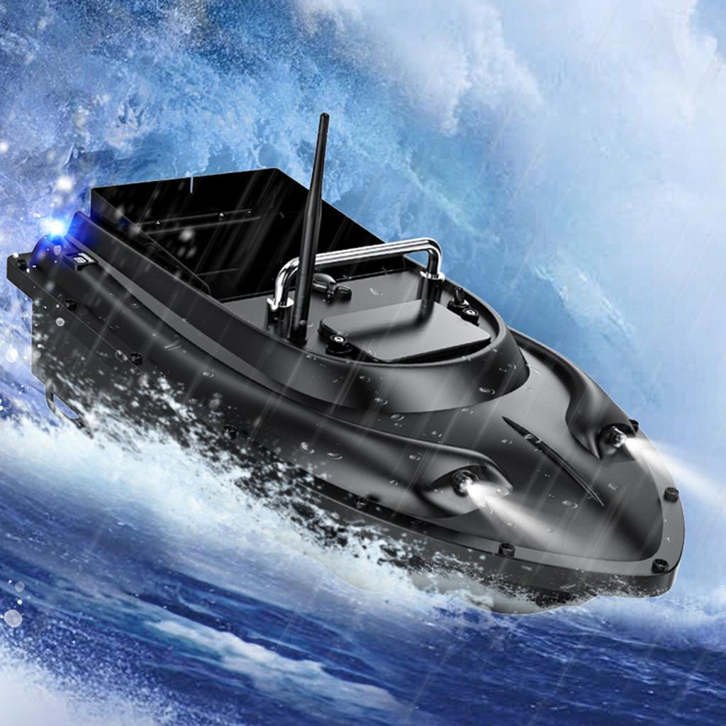 Bait Boat with LED Night Light 500M Long Distance Remote Control 4.4LBS Load Capacity for Fishing With GPS 5200MAH
