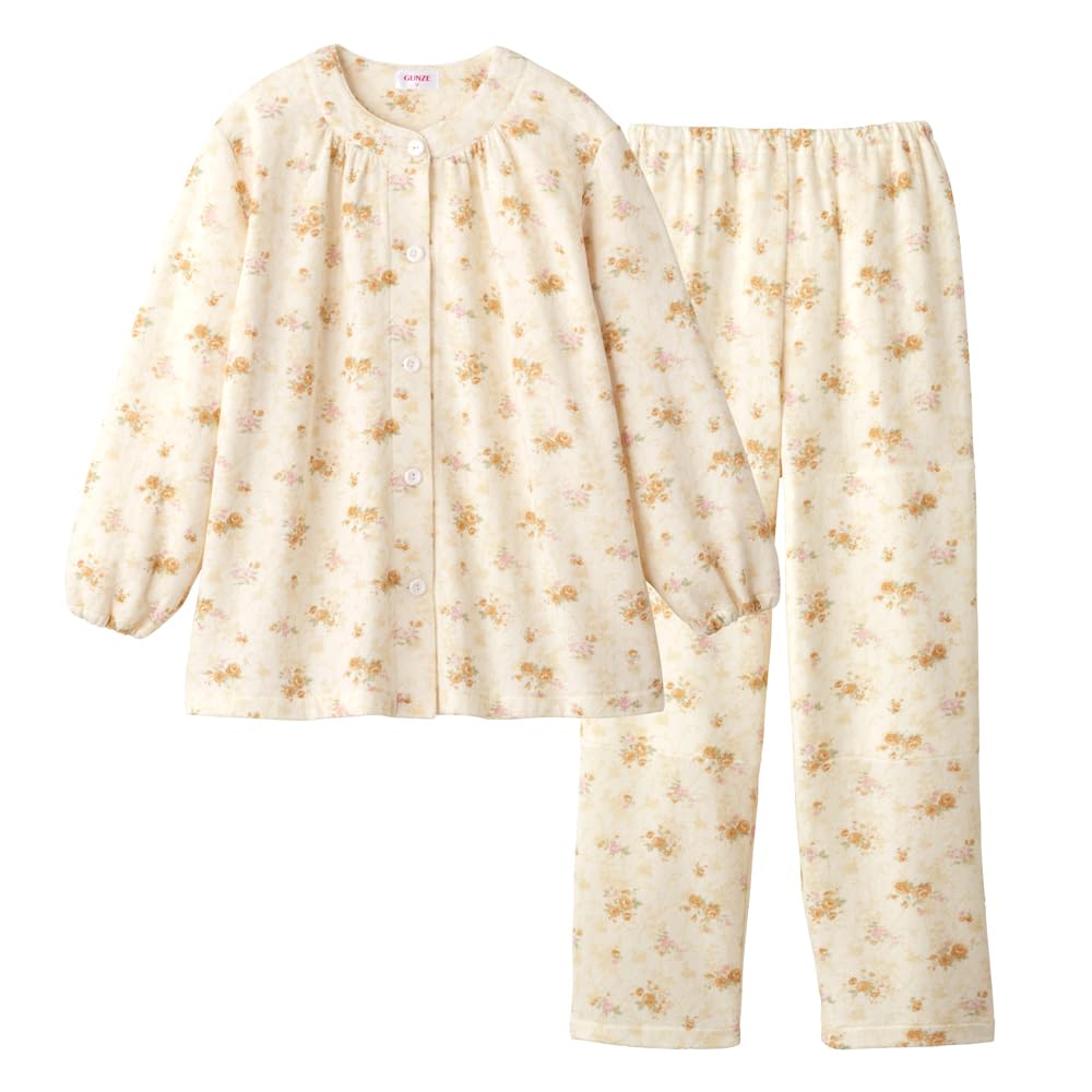 

Shoulders and W Long Long Soft Heat Generating Knit [Gunze] Pajamas, Thighs, Warm, Sleeves, Pants, Quilt, Gauze, Women s, Cream_TG4173