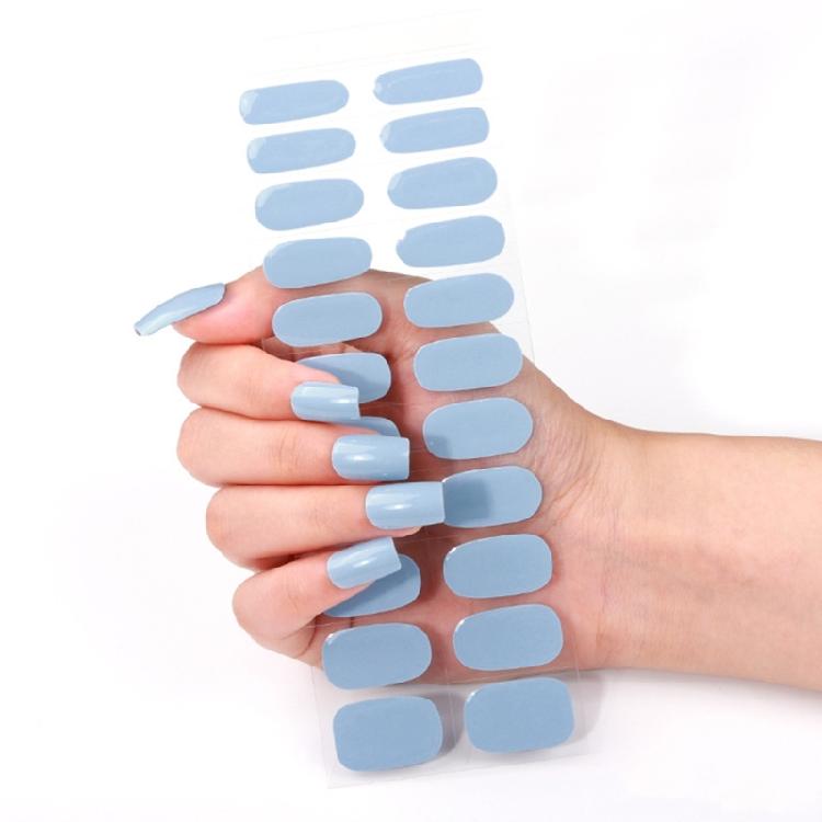 Solid Color Gel Nails Stickers Semi Cured Gel Nail Strips Gel Wraps Nails Art Decoration Manicures Stickers for Nails