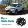 ACROPIX 40 Stück Kunststoffnieten Stoßfänger Kotflügel Befestigungsclips für Toyota Highlander Schwarz