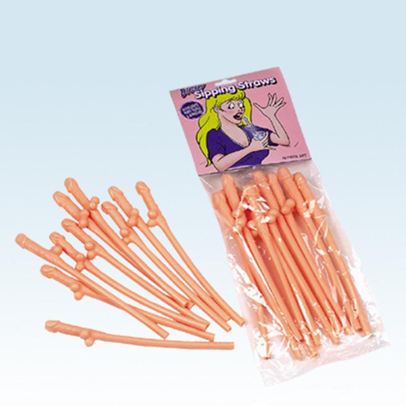 10pcs Plastic Willy Straws Hen Night Party Girls Night Out Bachelorette Bridal