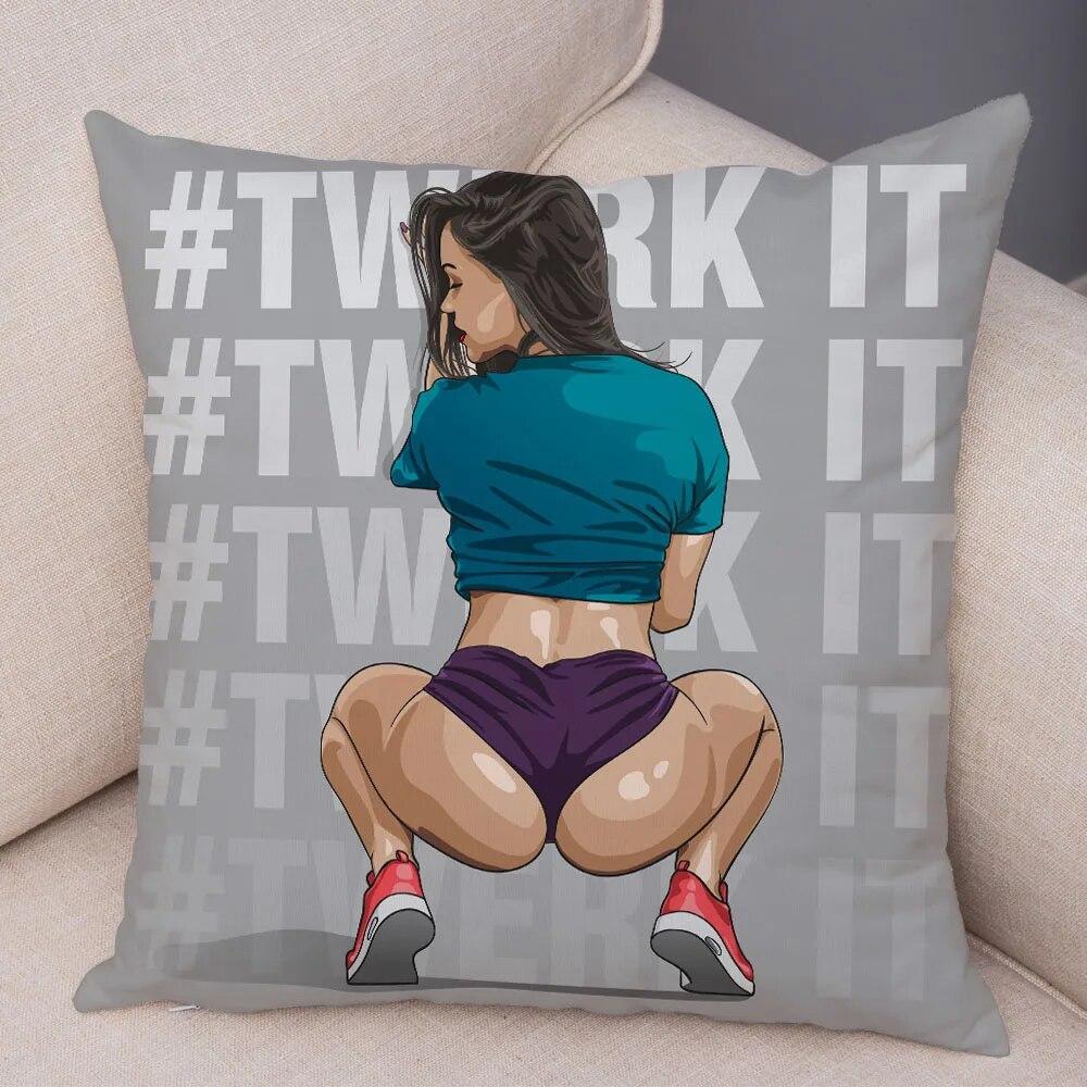 Sofa Car Home Fashion Girl Pillowcase Beautiful Sexy Ladies  Decoration Cartoon  Chest Cushion Cover