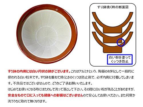 Motoshige Keramik, Iwami Ware Mörser und Stößel, Größe 9 (28 cm Durchmesser, rutschfester Boden), Oribe-Stil, Hergestellt in Japan. Verfügt über eine Silikonbasis, um zu verhindern