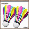 3-Pack Foam Shuttlecocks: Colored Badminton, Stable Flight, Precise Landing, Duck Feather Design
