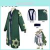 One Piece Roronoa Zoro Cosplay Kostüm Hochwertiger Kimono Robe Vollanzug für Halloween und Themenpartys