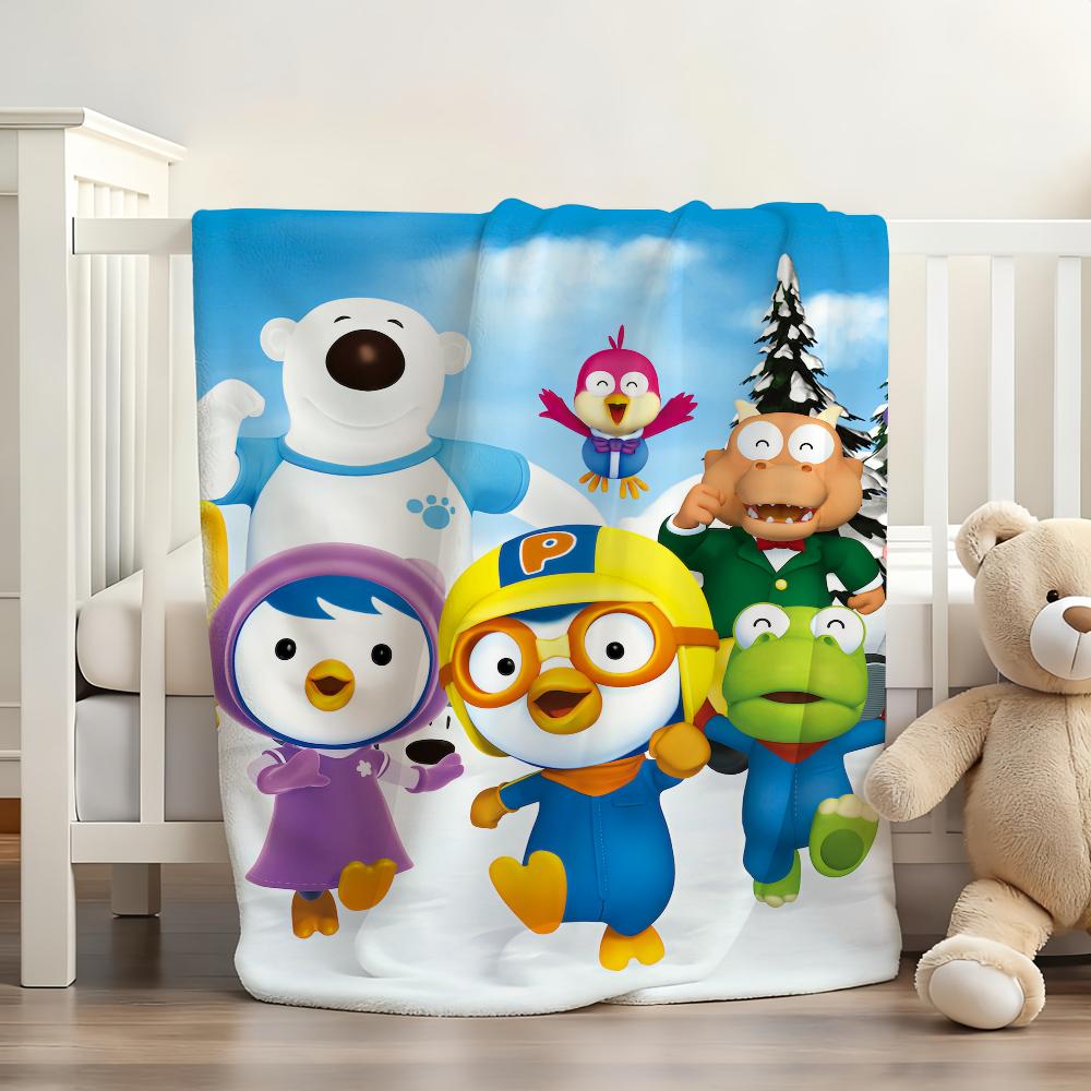 Cartoon P Pororo the L Little P Penguin Blanket Soft and Skin Friendly For Couch Bed Napping Bedspread All Seasons Comforter