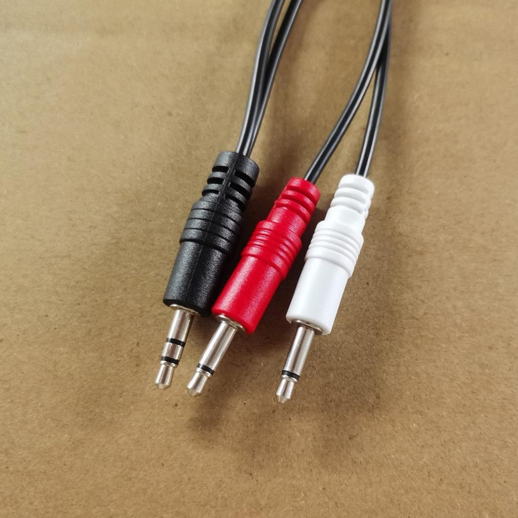 3.5mm Male To Double 3.5mm Audios Cable 3.5mm Splitter Cable for Enhances Stereo Sound with Gold Plate Connectors