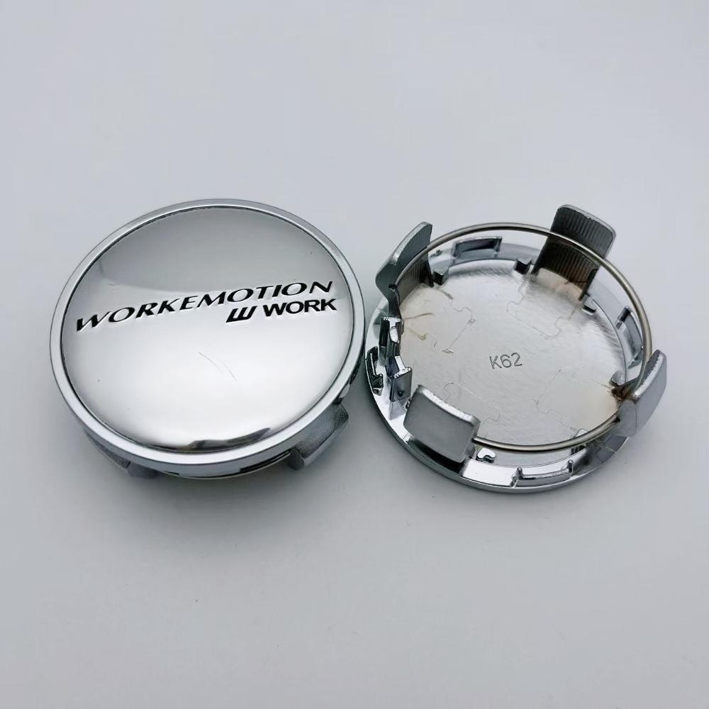 4pcs 62MM Car Wheel Center Caps With W Work Emotion Logo Emblem Badge Rims Dust Cover Wheel Hubcap for Toyota Car Accessories