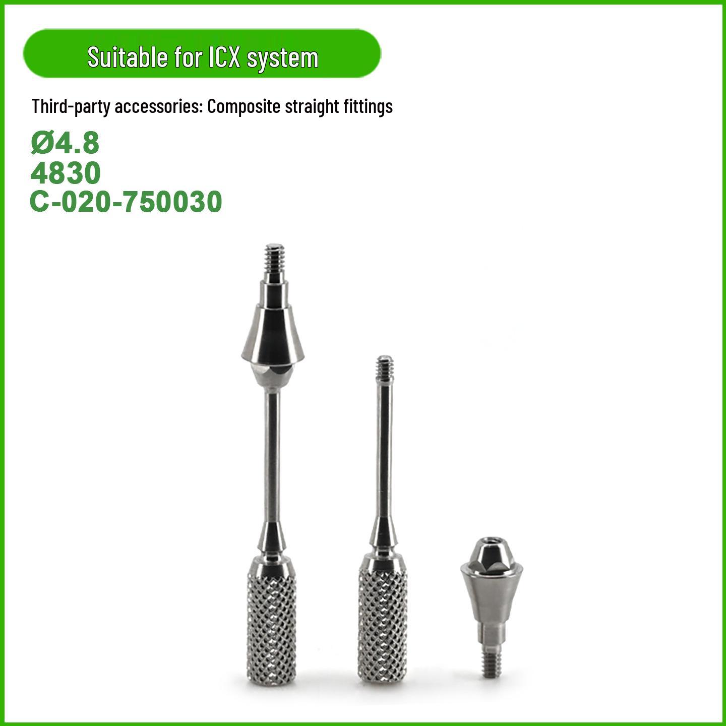 Ivoclar Vivadent ICX Compatible Composite Core & Right-Angle Abutment Transfer Temporary Titanium Base