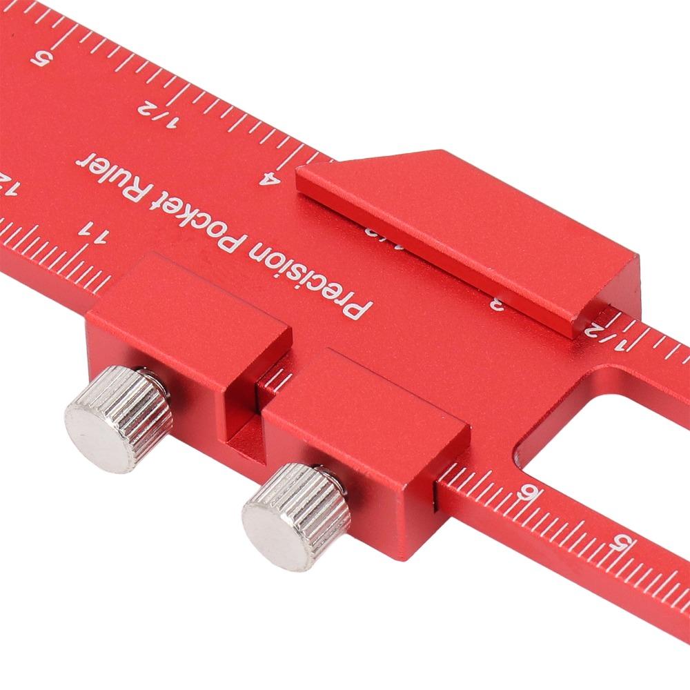 Clear Scales Woodworking Ruler 6 Inch T Type Scribing Ruler Precise Aluminum Alloy Ruler  Marking