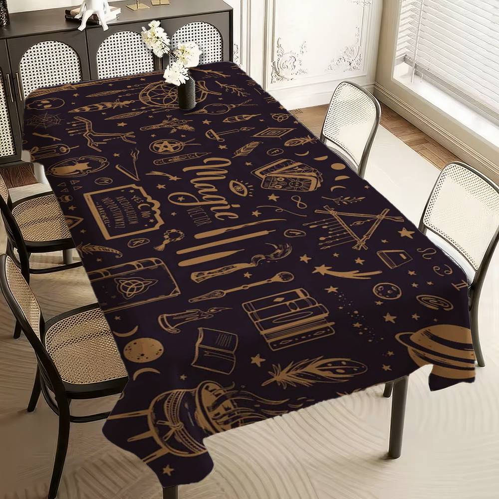 Witches Moon Tarot Table Cloth Rectangular Stain Tablecloth Oilcloth Mantel Mesa Impermeable Tablecloth Decoration