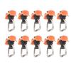 10PCS L Track Stud Fitting with D Ring Heavy Duty 1333lb Capacity L Track Rail Tie Down Fitting for Van Pickup Truck