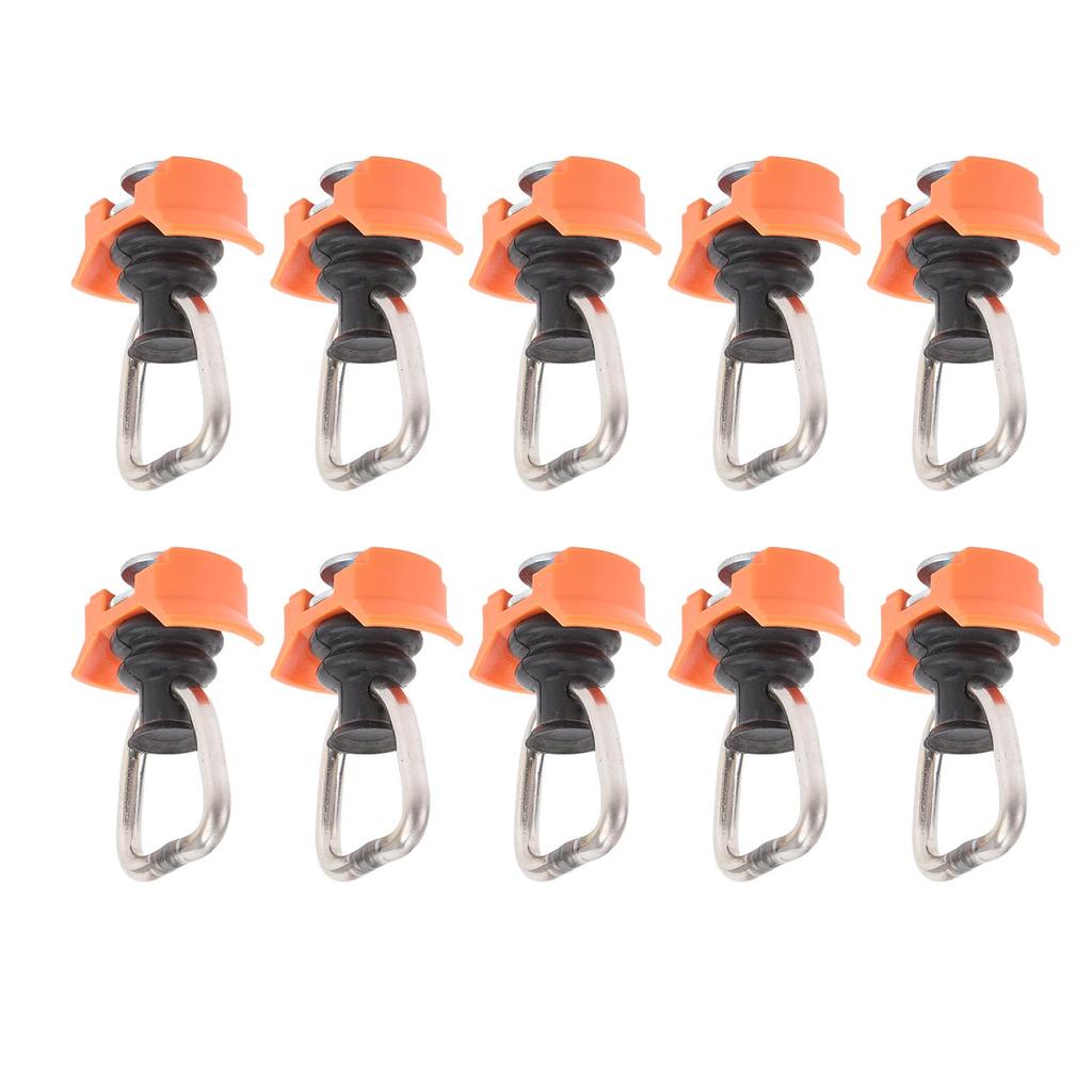 10PCS L Track Stud Fitting with D Ring Heavy Duty 1333lb Capacity L Track Rail Tie Down Fitting for Van Pickup Truck