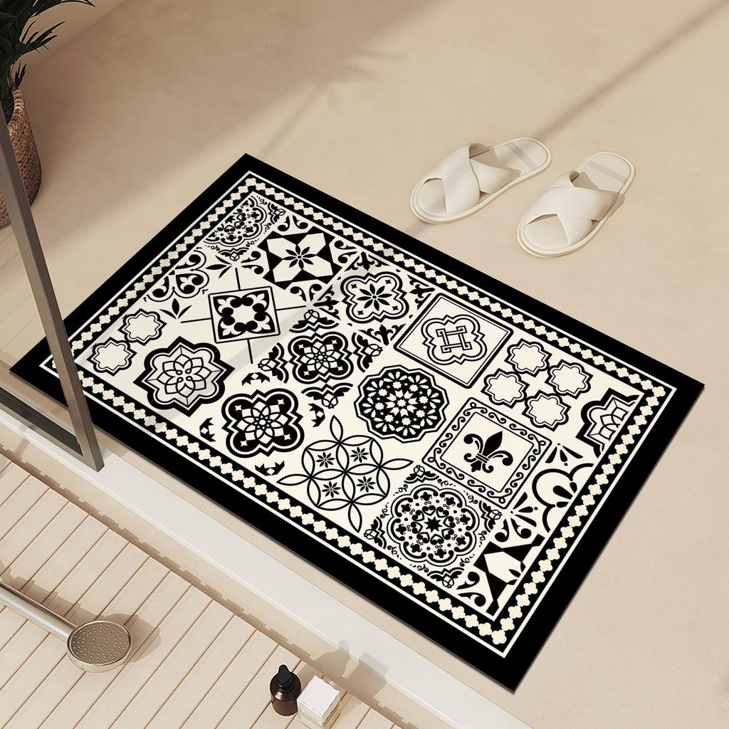 Diotomite Bathroom Bath Mat Super Absorbent Foot Mats Non-Slip Quick Dry Shower Carpet Toilet Rug Doormat Washable