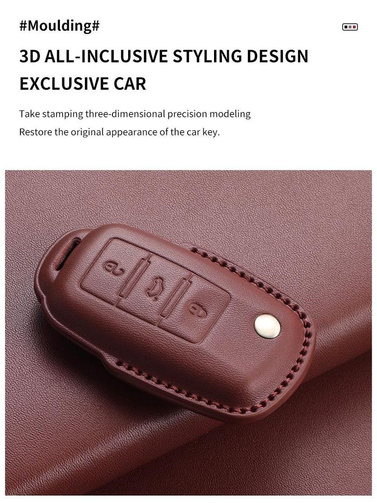 Volkswagen Schlüsselhüllen - Echtes Leder für Teramont, Tiguan L, Tayron, Sagitar, Tharu, Bora, Passat, Magotan und CC Modelle.