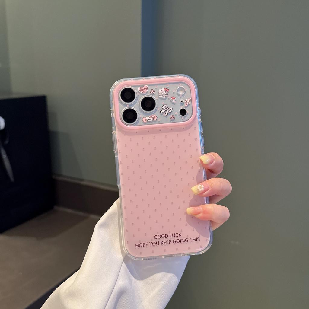 Ins Fine Hole Imd Color Polka Dots for Iphone17promax/15pro Mobile Phone Case Cute 14/15/16
