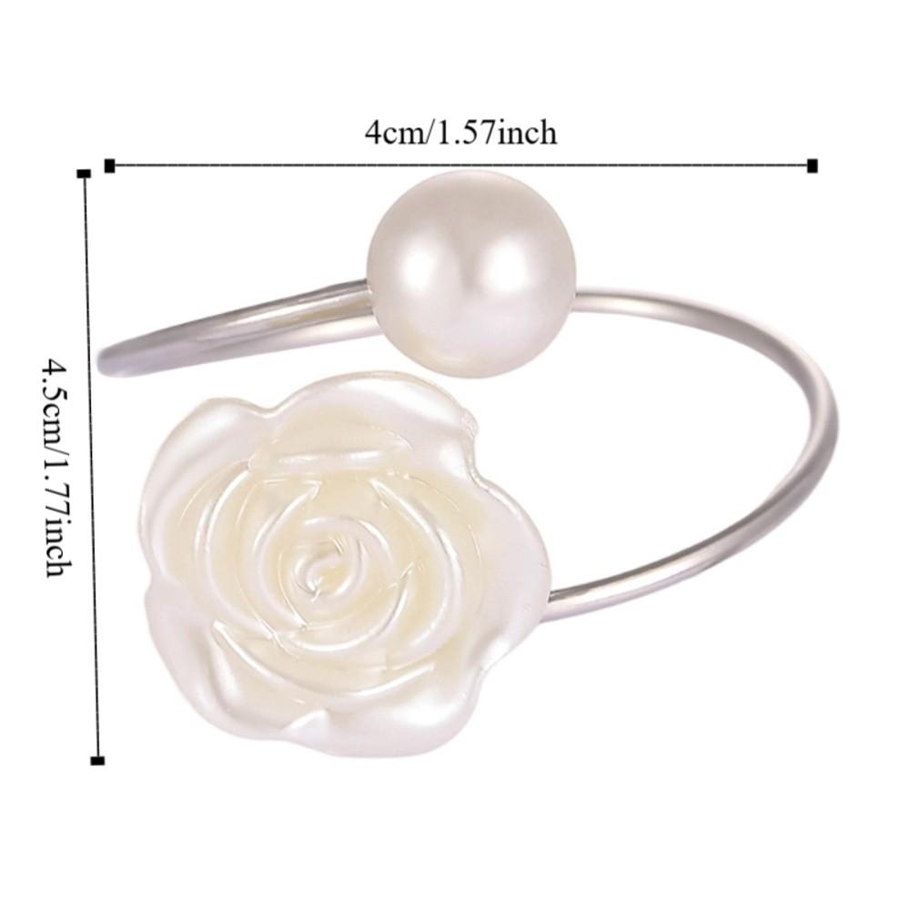 6PCS Exquisite Pearl Napkin Ring Elegant Serviette Buckles Convenient Napkin Holder  Wedding Party