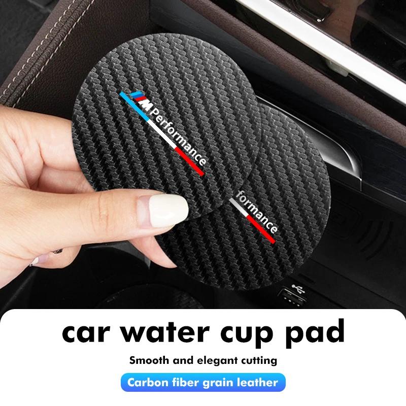 2pcs Car Coaster Water Cup Holder Anti-Slip Pads Accessories For BMW Performance M Alpina iX iX1 iX2 iX3 iX4 iX5 iX7 F11 E30