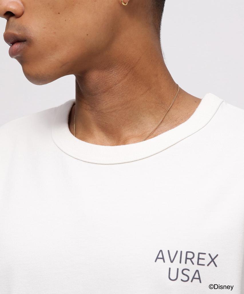 AVIREX Collection FANTASIA MICKEY MOUSE FILM MASIC Size T-SHIRT, Men's, 2XL, 033, Off-White, 783-5234026