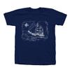 Summer Hot Selling Sailing Ship Tshirt Compass Map Graphic Cotton Crew Neck Mens Short Sleeved Tshirt