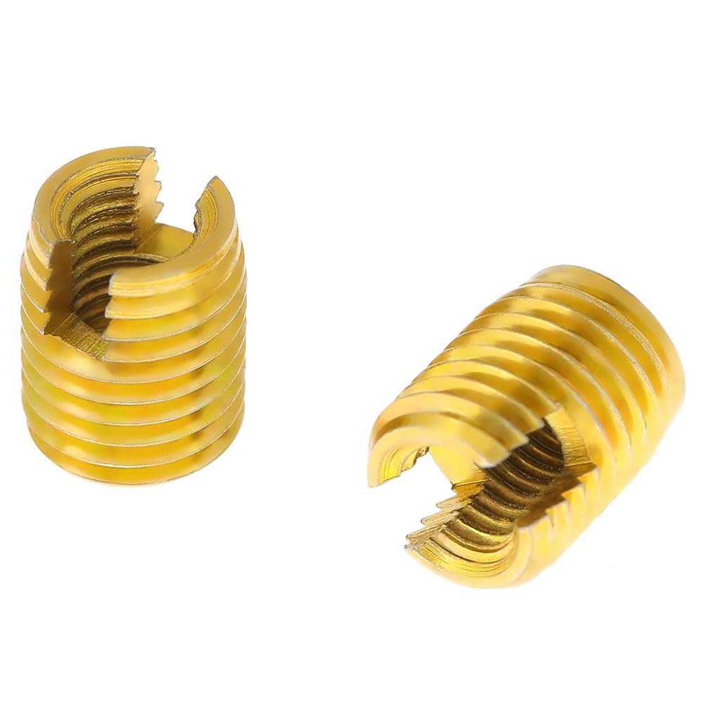 10pcs M8 X M5 Self Tapping Threaded Insert 302 Slotted Type Screw Bushing for Thread Repair