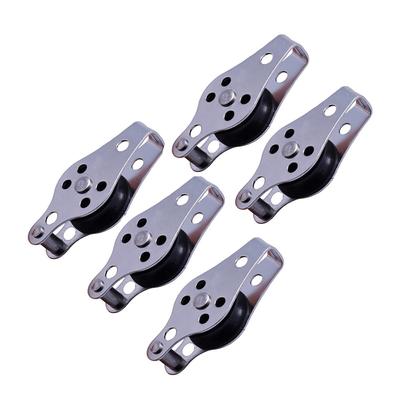 1/2/5 vnt. 316 nerūdijančio plieno skriemulys 60 mm blokai virvės skriemulys nailoninis skriemulys vienas tvirtinimo žiedas 2 mm iki 8 mm virvei