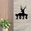 Metall Hirsch Hausnummernschild Personalisierte Adressplakette Wanddeko für Veranda Garten Lounge