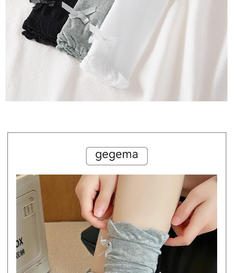 100% Cotton Antibacterial Socks for Women, Middle Tube Ballet Style Leg Socks