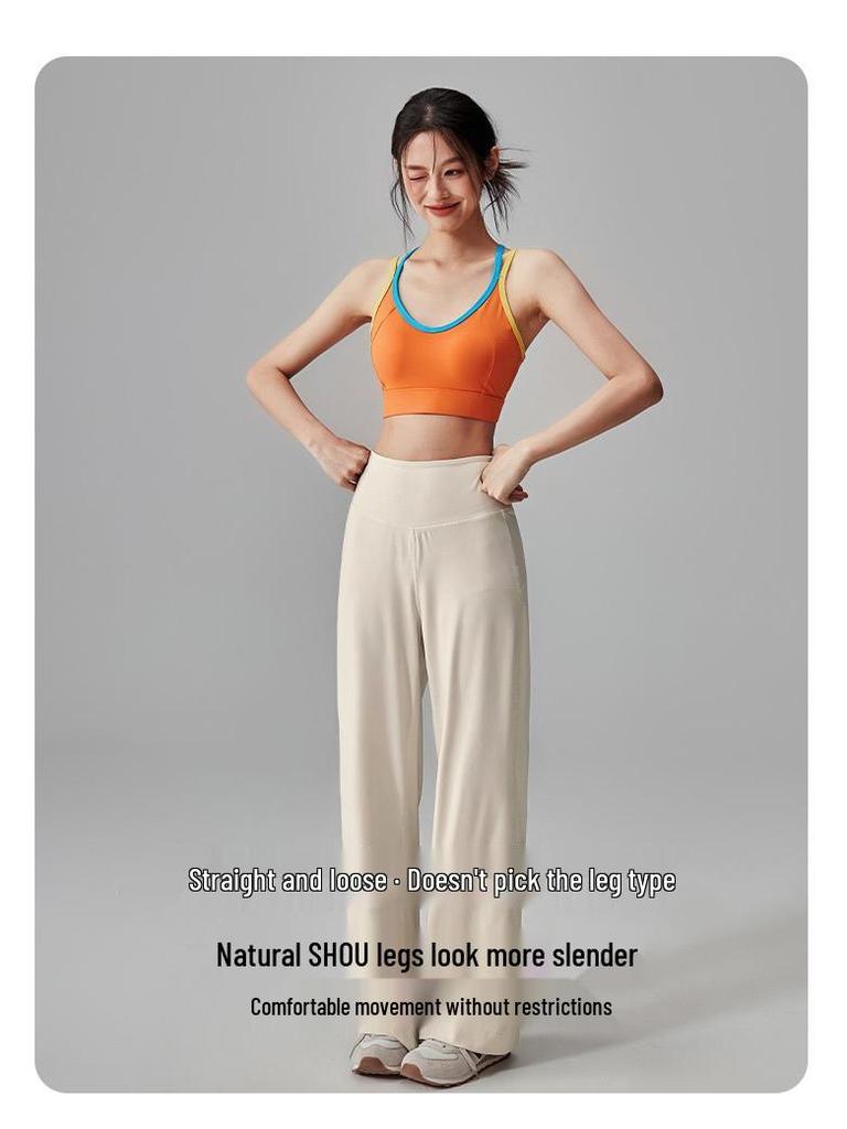 Women's Autumn Slimming Straight-Leg Yoga Pants: Casual, Loose, Plus Size Fitness and Running Trousers