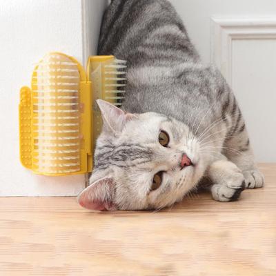 Grande angolo per gatti raschietto per peli artefatto per graffiare spazzola da massaggio per animali domestici per rimuovere i peli morti forniture per animali domestici
