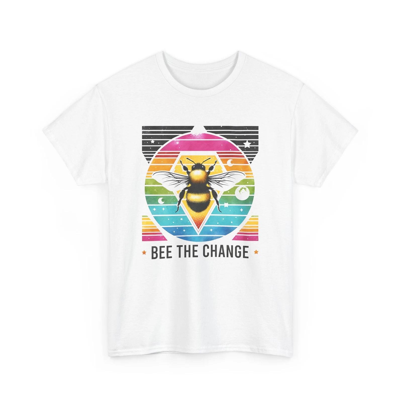 Bee T-Shirt | Save the Bees Shirt | Funny Honeybee Tee - Bee the change S