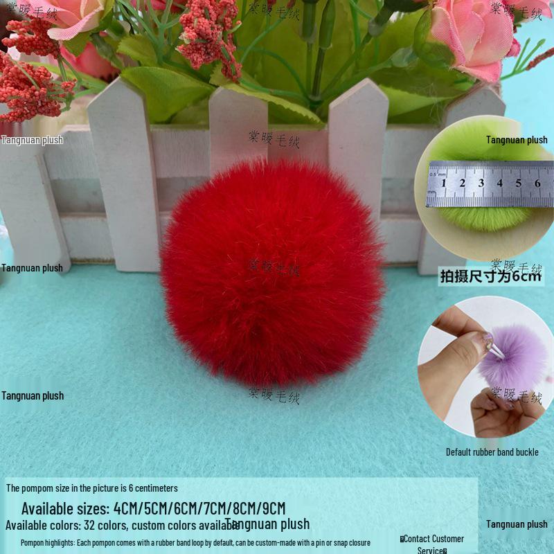 Umělé pompony z králičí kožešiny: 3cm, 4cm, 6cm pro DIY módní doplňky a dekorace